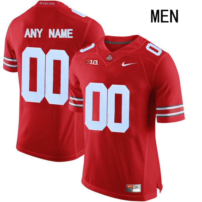 Men Ohio State Buckeyes Red College Limited Football Customized Jersey->los angeles lakers->NBA Jersey